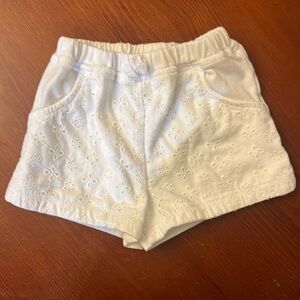3/$20 First Impressions Girls' White eyelet shorts 24M